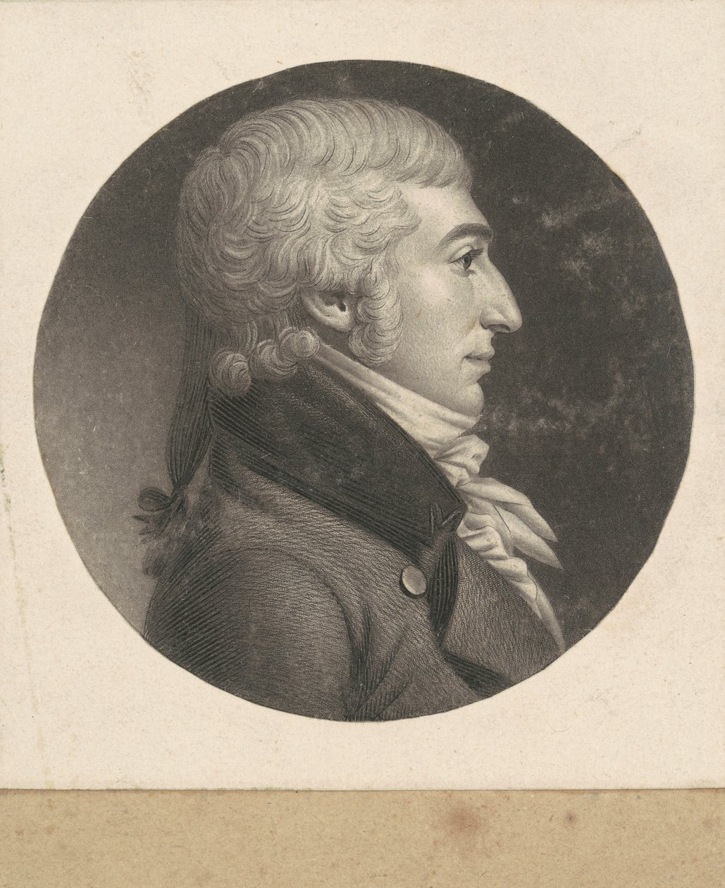 Uomo Non Identificato da Charles B. J. Févret de Saint Mémin