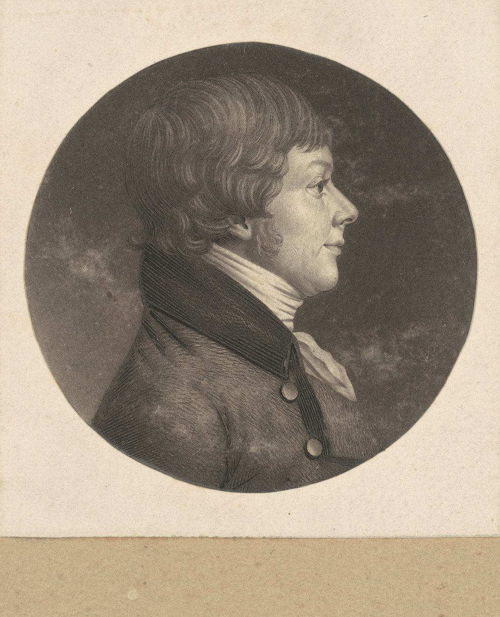 Uomo non identificato da Charles B. J. Févret de Saint Mémin