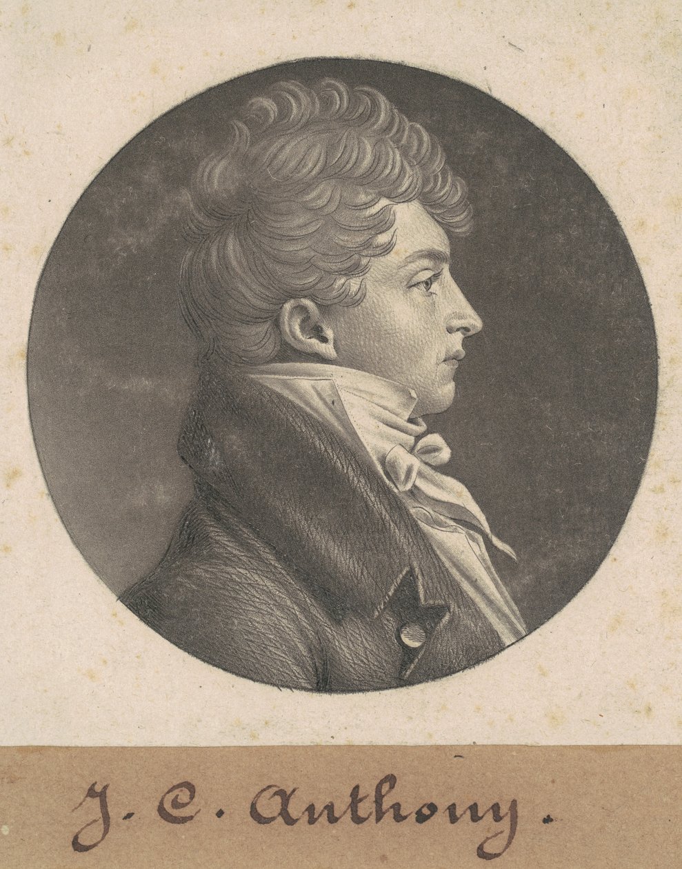 Uomo non identificato da Charles B. J. Févret de Saint Mémin