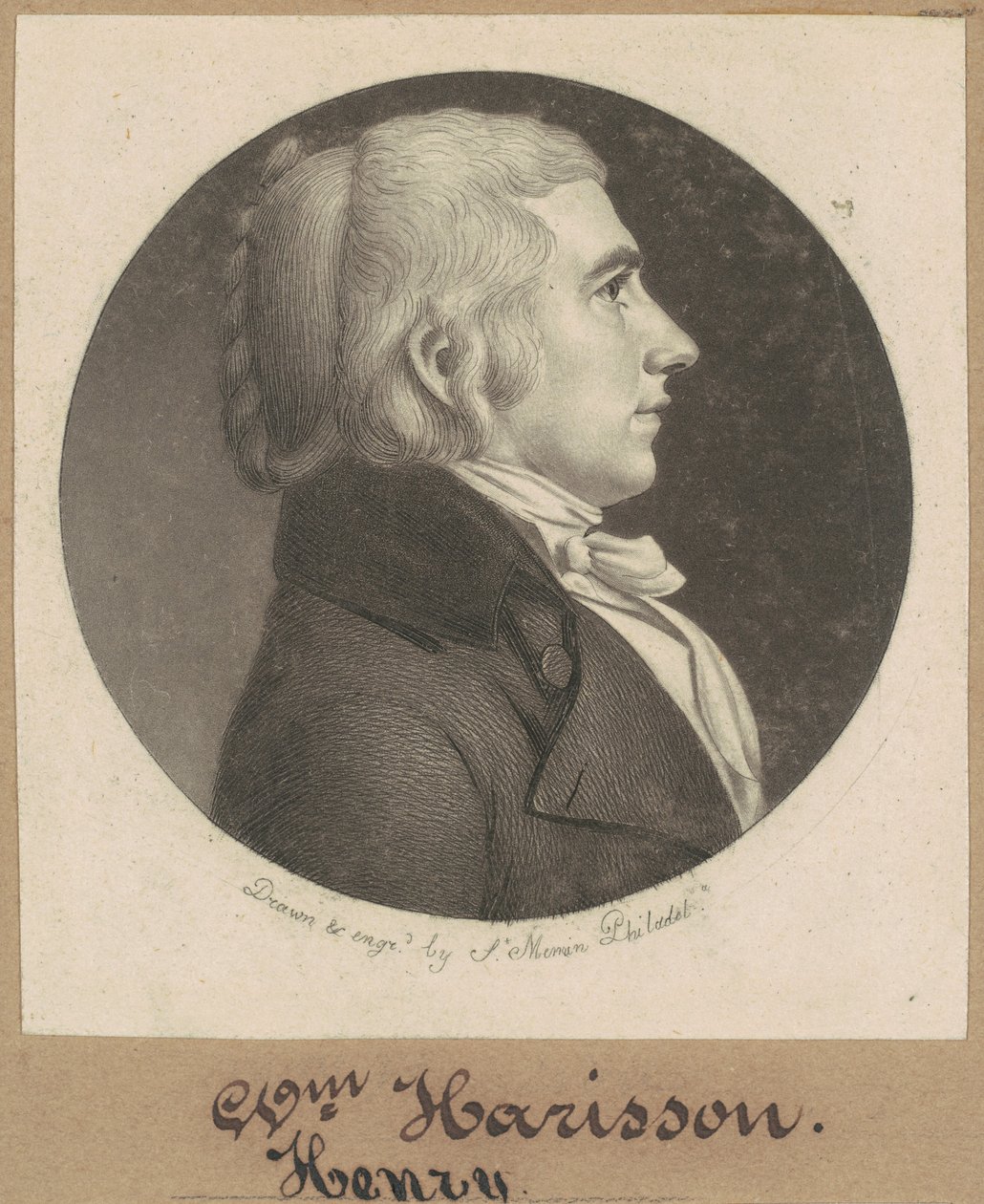 William Henry Harrison da Charles B. J. Févret de Saint Mémin