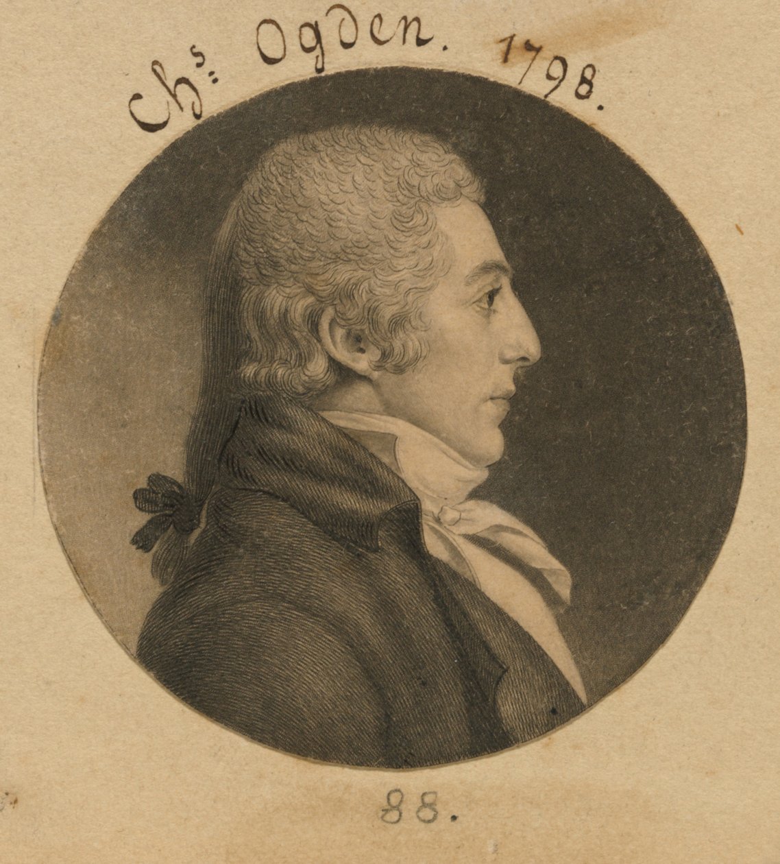 Abraham Ogden, Jr. da Charles Balthazar Julien Févret de Saint-Mémin