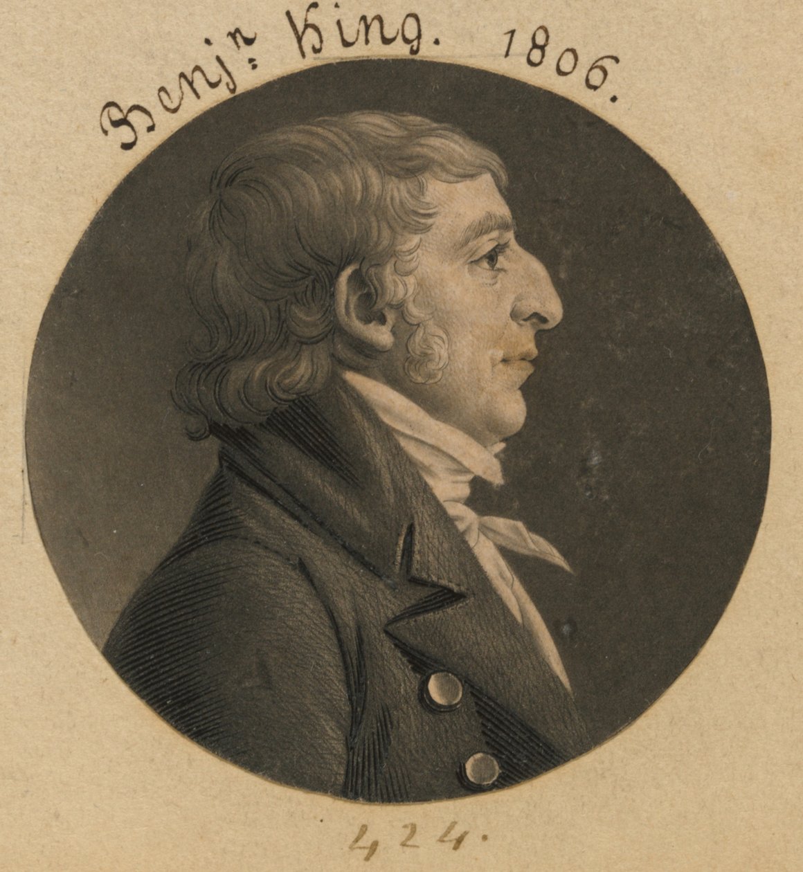 Benjamin King da Charles Balthazar Julien Févret de Saint-Mémin