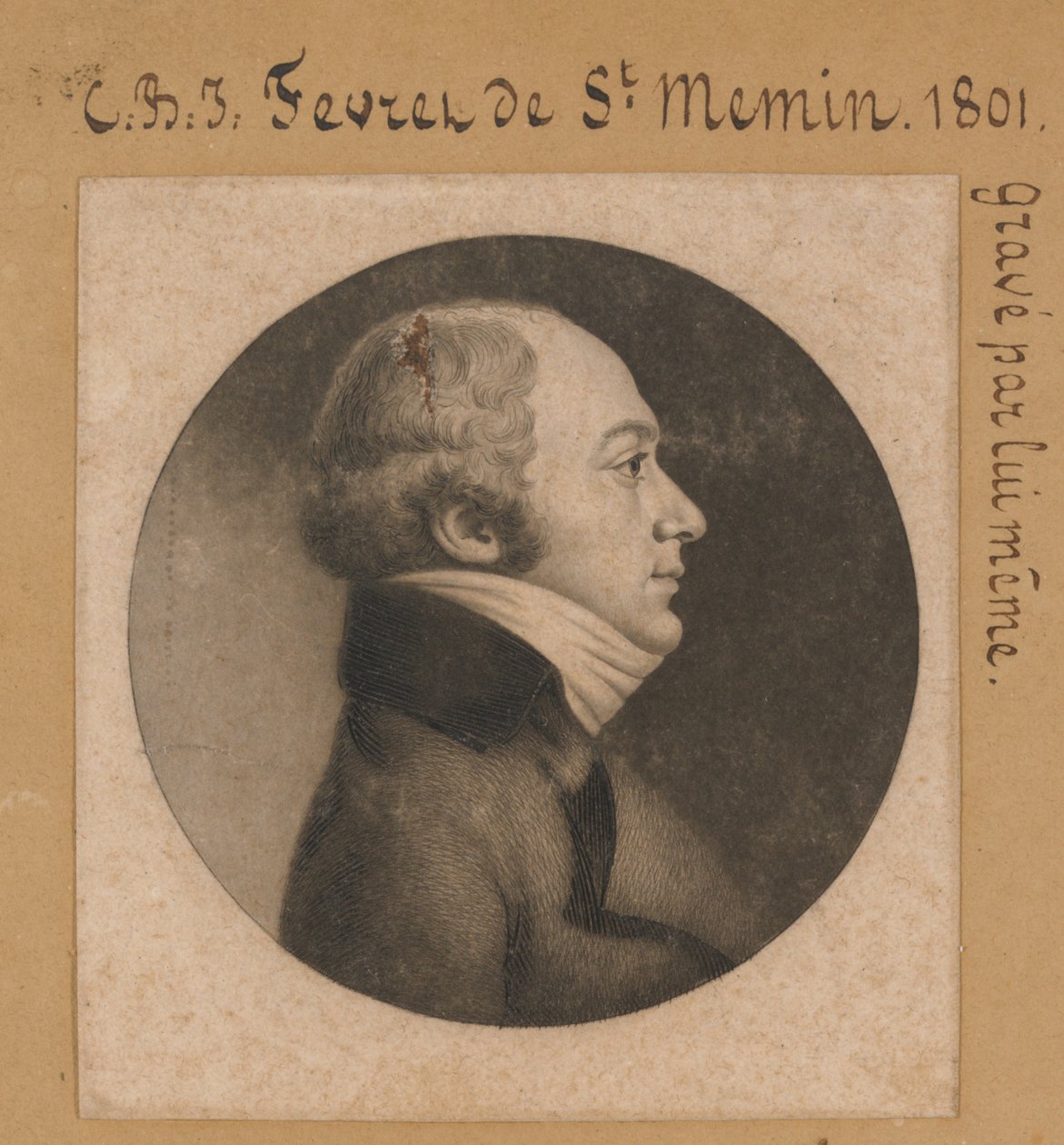 Autoritratto di Charles de Saint-Mémin da Charles Balthazar Julien Févret de Saint-Mémin