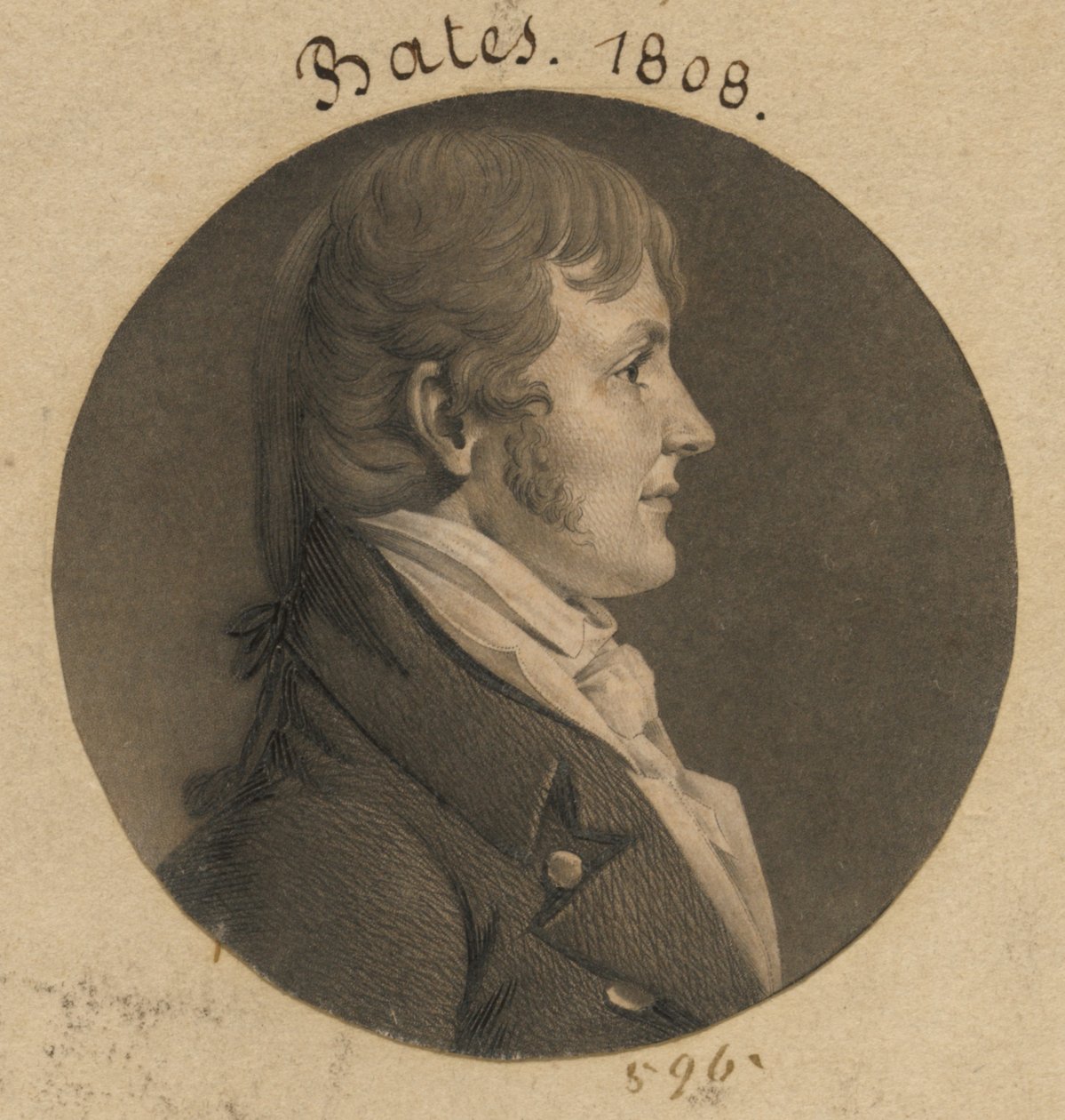 James Woodson Bates da Charles Balthazar Julien Févret de Saint-Mémin