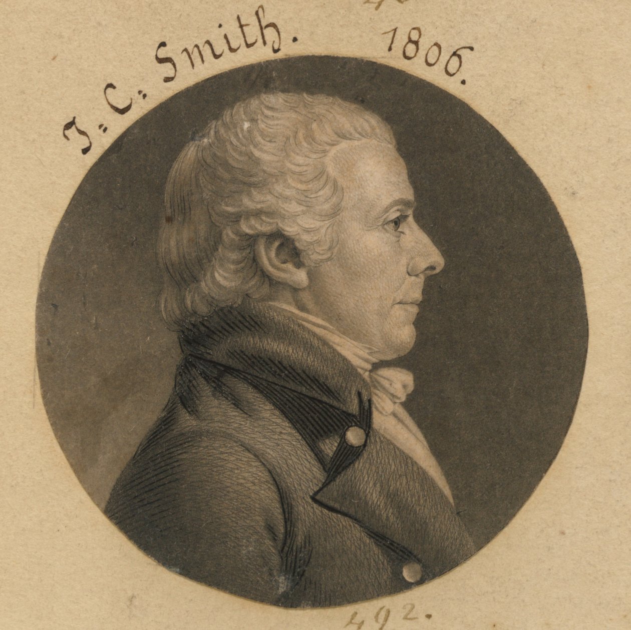 John Cotton Smith da Charles Balthazar Julien Févret de Saint-Mémin