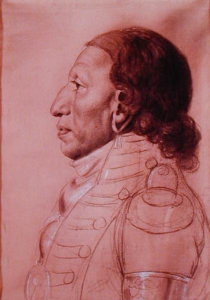 Payouska, capo dei Grandi Osages da Charles Balthazar Julien Févret de Saint Mémin