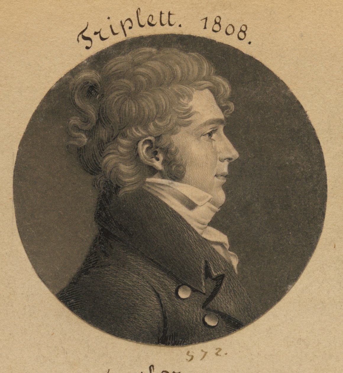 Probabilmente Danile Triplett o J. N. Luckett da Charles Balthazar Julien Févret de Saint-Mémin