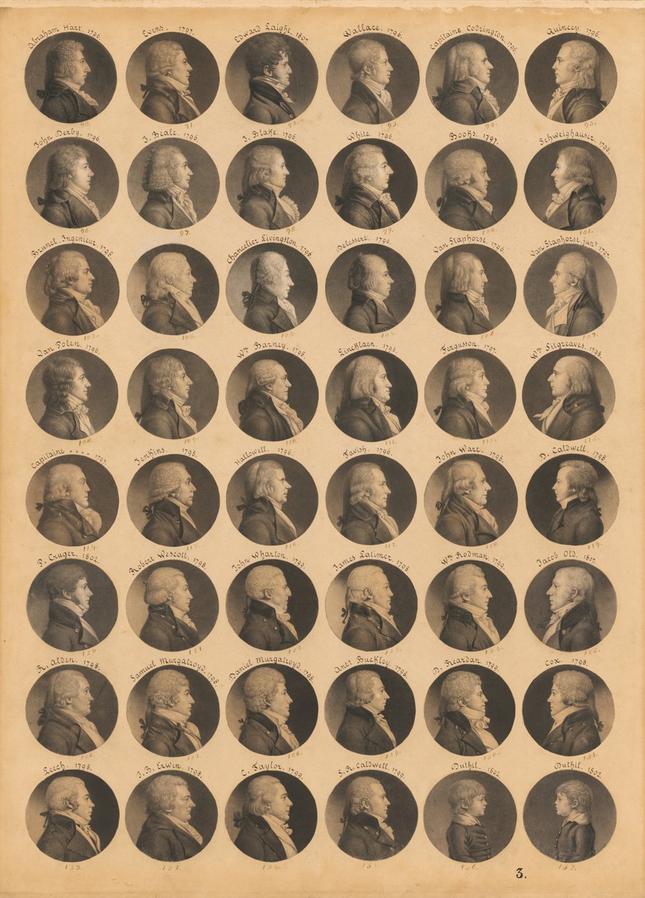 Saint-Mémin Folio 3 da Charles Balthazar Julien Févret de Saint-Mémin