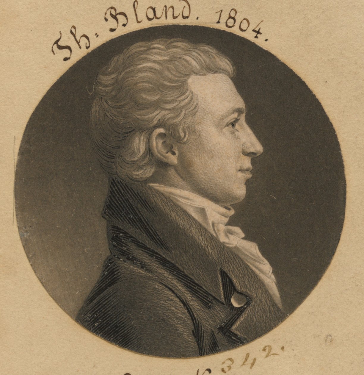 Theodorick Bland da Charles Balthazar Julien Févret de Saint-Mémin