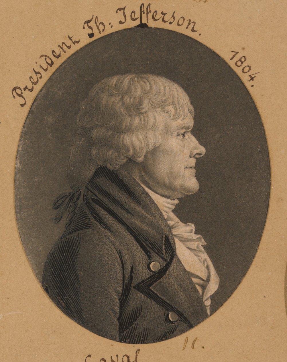 Thomas Jefferson da Charles Balthazar Julien Févret de Saint-Mémin