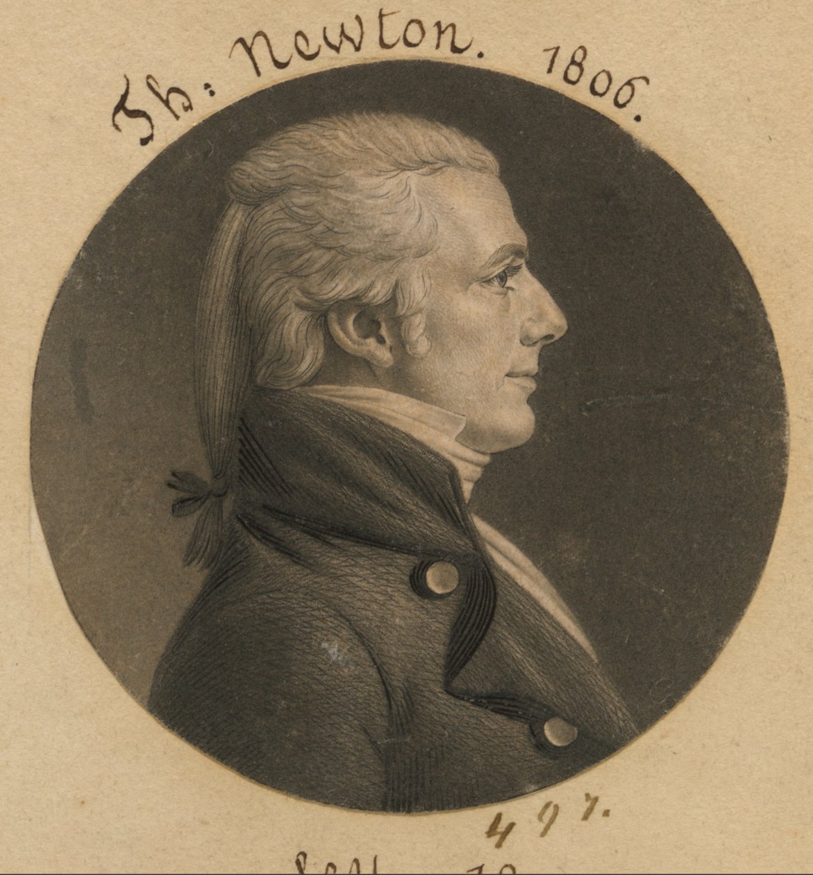 Thomas Newton, Jr. da Charles Balthazar Julien Févret de Saint-Mémin