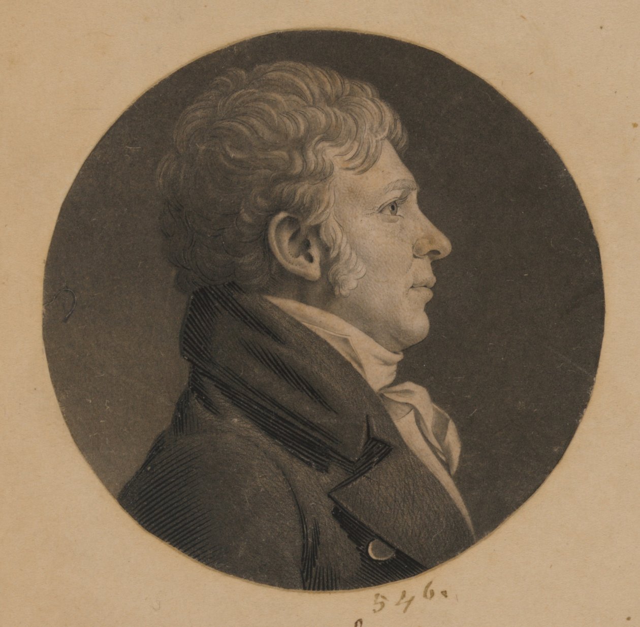 Uomo non identificato da Charles Balthazar Julien Févret de Saint-Mémin