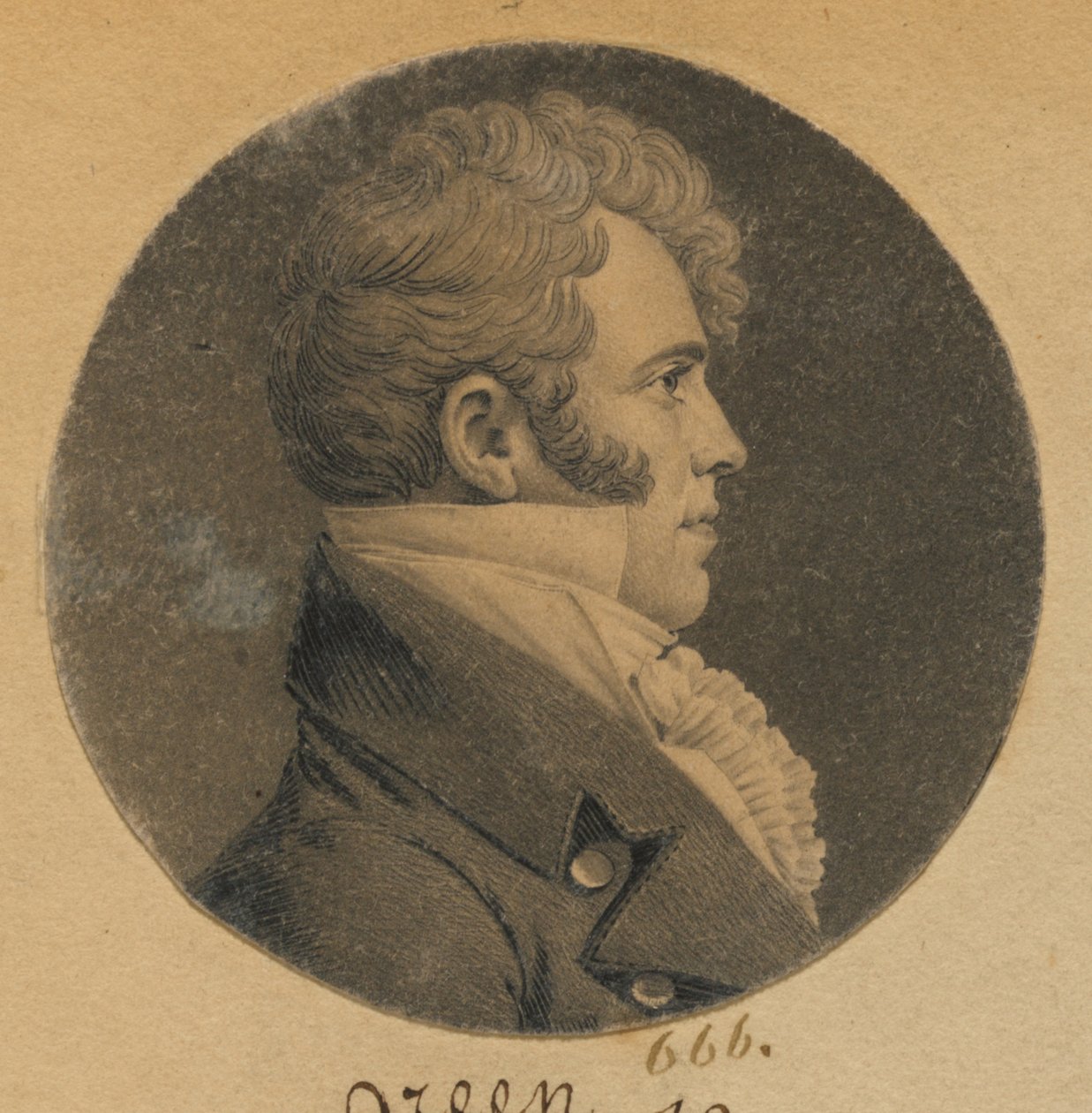 Uomo non identificato da Charles Balthazar Julien Févret de Saint-Mémin