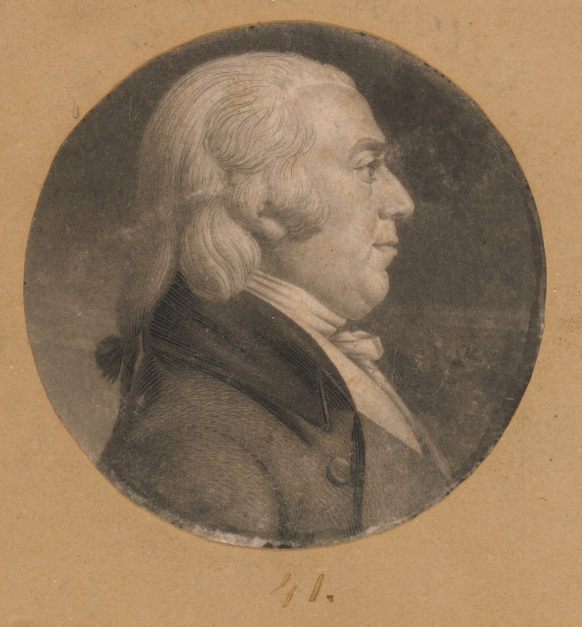 Unbekannter Mann da Charles Balthazar Julien Févret de Saint-Mémin