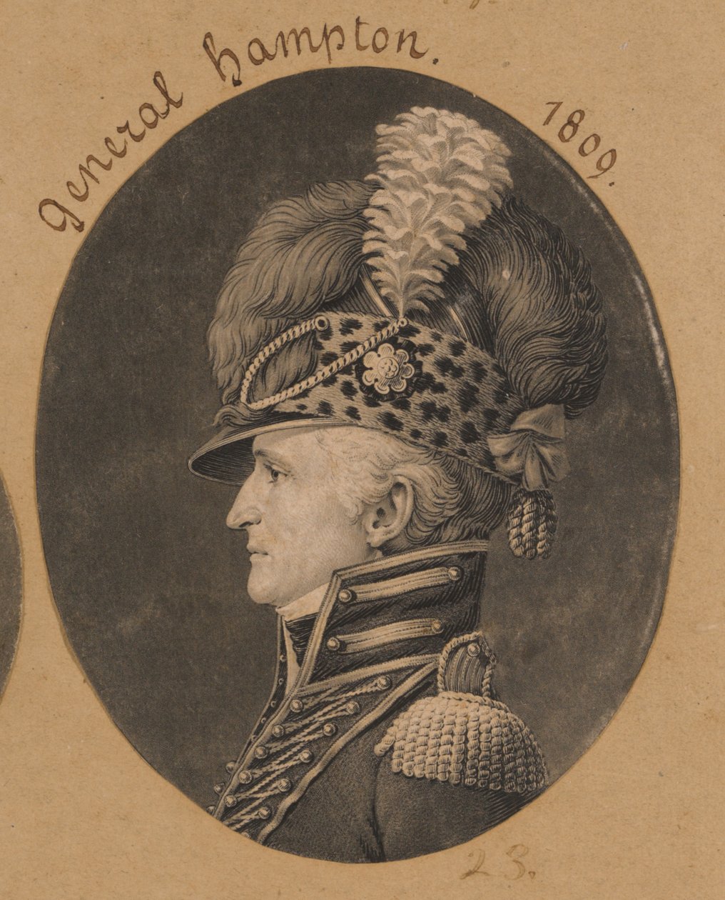 Wade Hampton da Charles Balthazar Julien Févret de Saint-Mémin