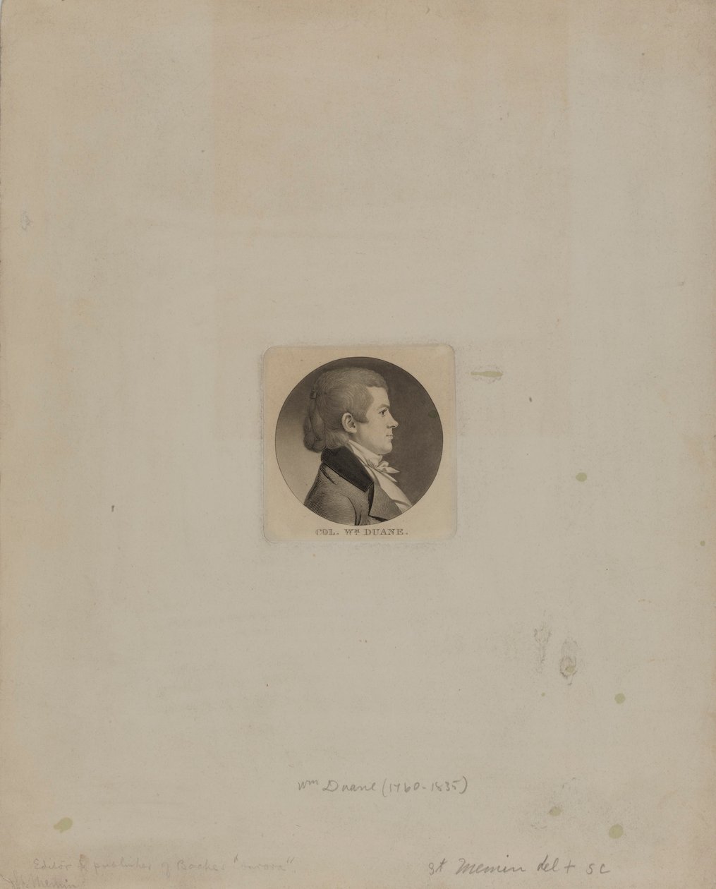 Col. Wm. Duane da Charles Balthazar Julien Févret de Saint Mémin