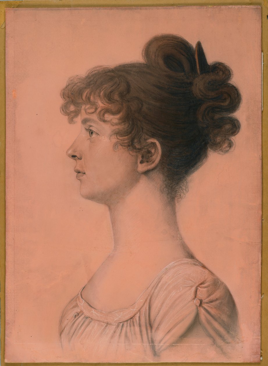 Ritratto di Elizabeth Bland Mayo di Powhattan Seat, c.1808 da Charles Balthazar Julien Févret de Saint Mémin