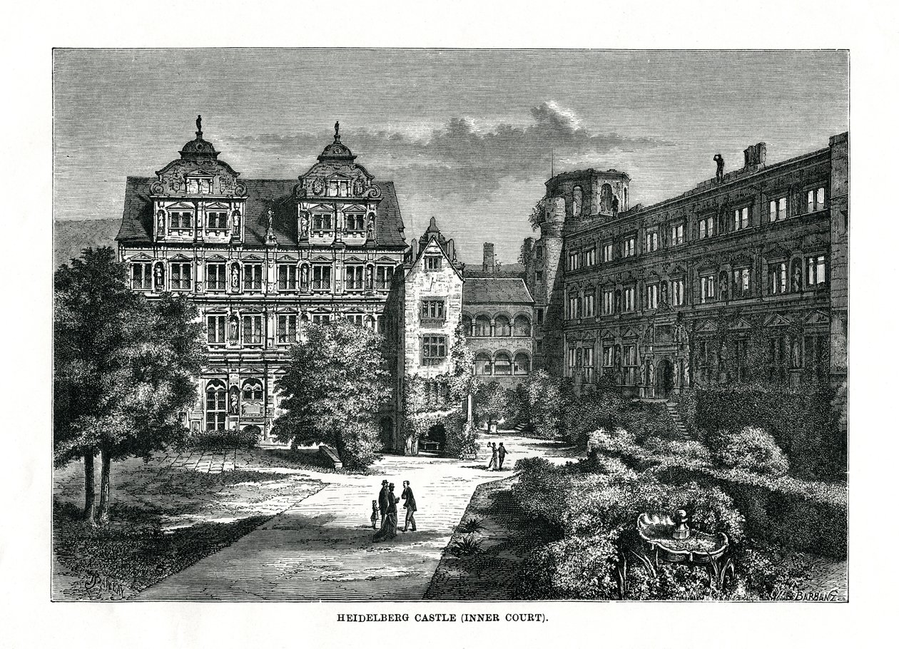 Castello di Heidelberg, Germania, 1879 da Charles Barbant