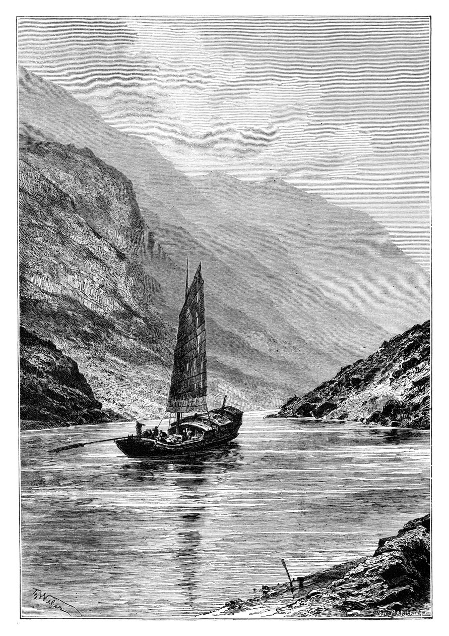 Il fiume Yangtze superiore, Cina da Charles Barbant