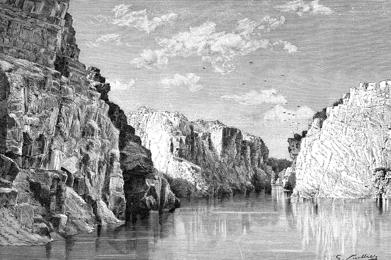 La gola delle rocce di marmo, India da Charles Barbant