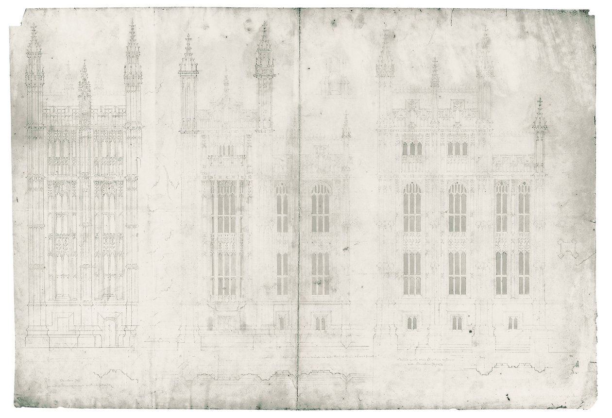 Disegno per le Case del Parlamento, c.1836-40 da Charles Barry