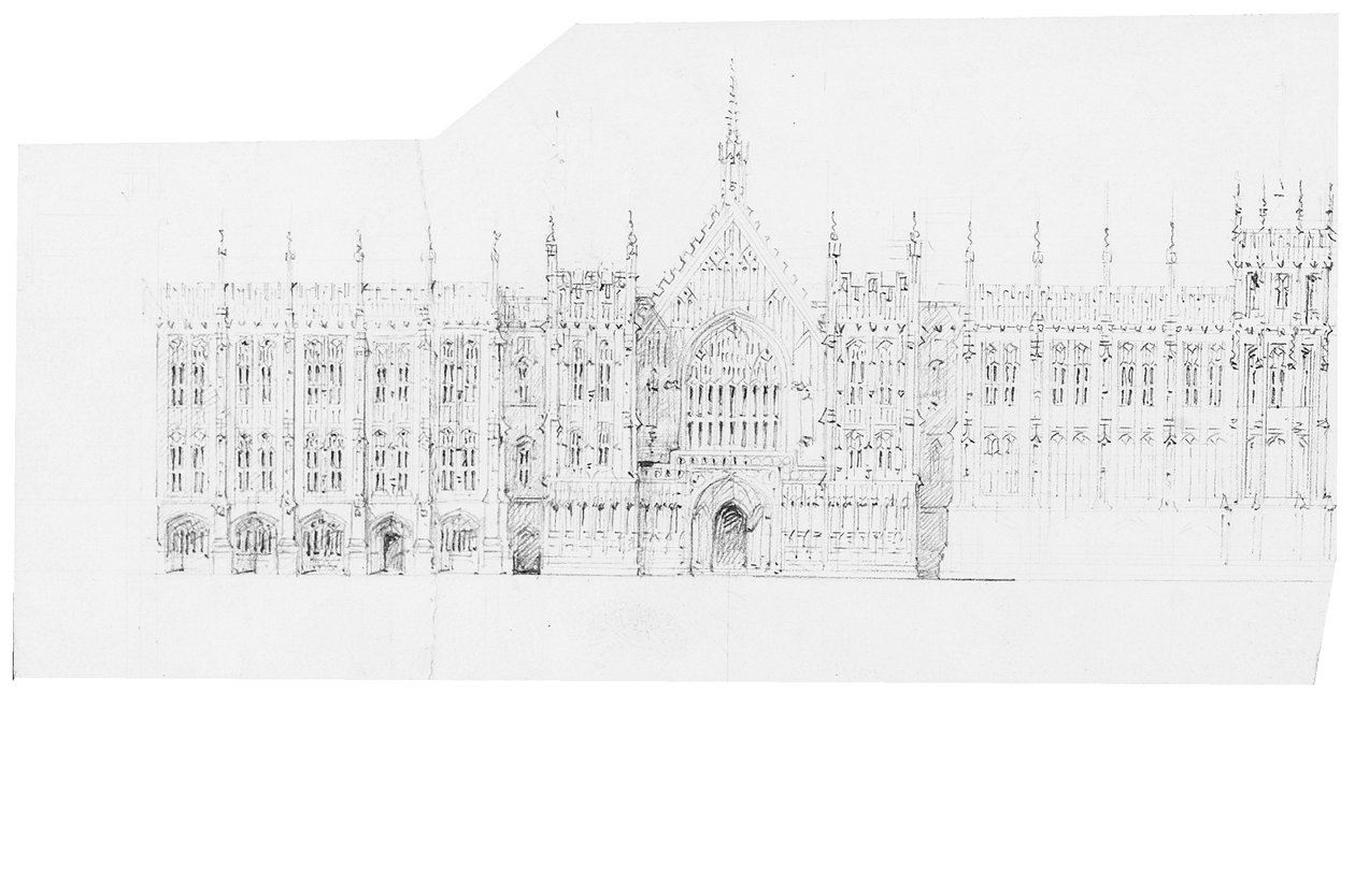 Disegno per le Case del Parlamento, c.1836-40 da Charles Barry