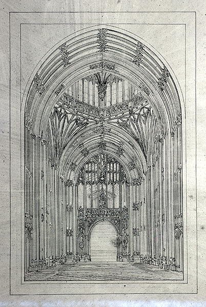 Ingresso alla Camera dei Lord, da una cartella di disegni del Nuovo Palazzo di Westminster da Charles Barry