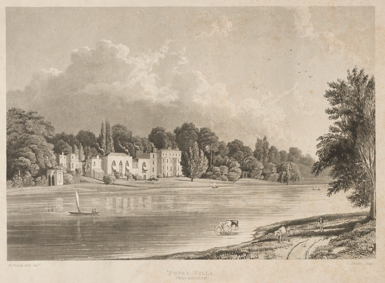Villa del Papa, Twickenham, 1828 da Charles Bentley