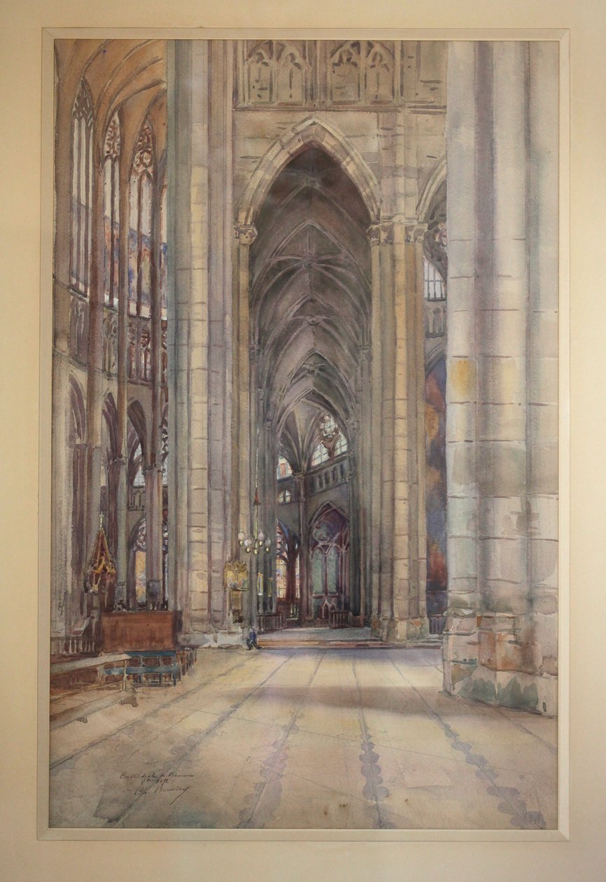 Interno della Cattedrale di Beauvais, c.1896 da Charles Bernier