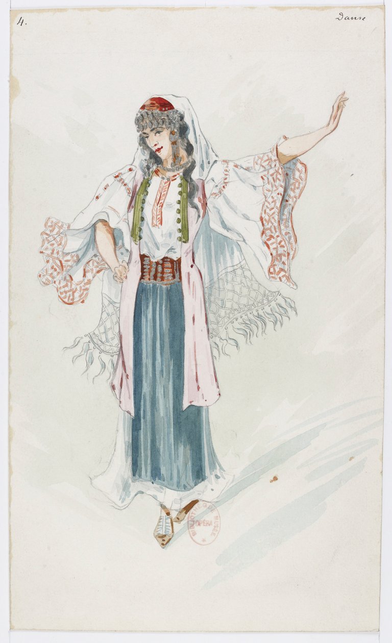 Holmès - La montagna nera - disegni dei costumi di Charles Bianchini - 04. Danza da Charles Bianchini