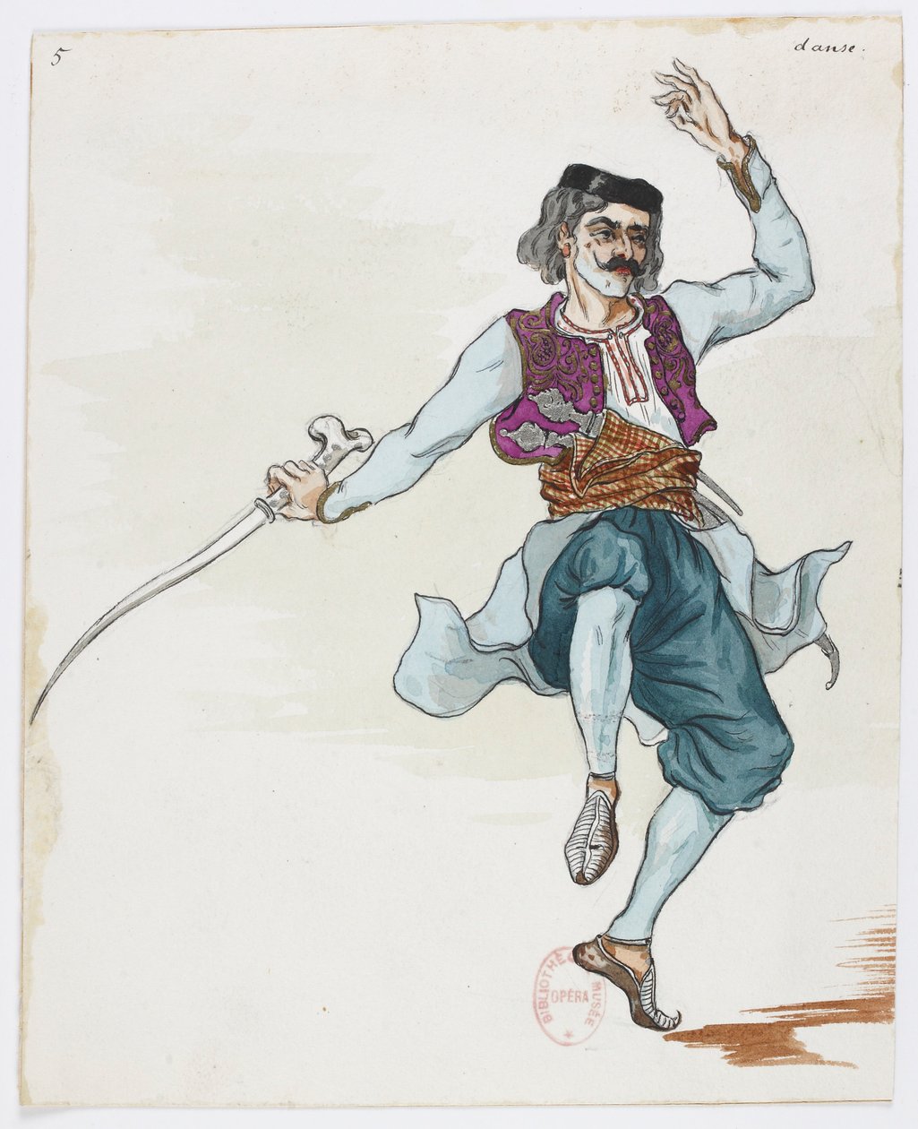 Holmès - La montagna nera - disegni dei costumi di Charles Bianchini - 05. Danza da Charles Bianchini