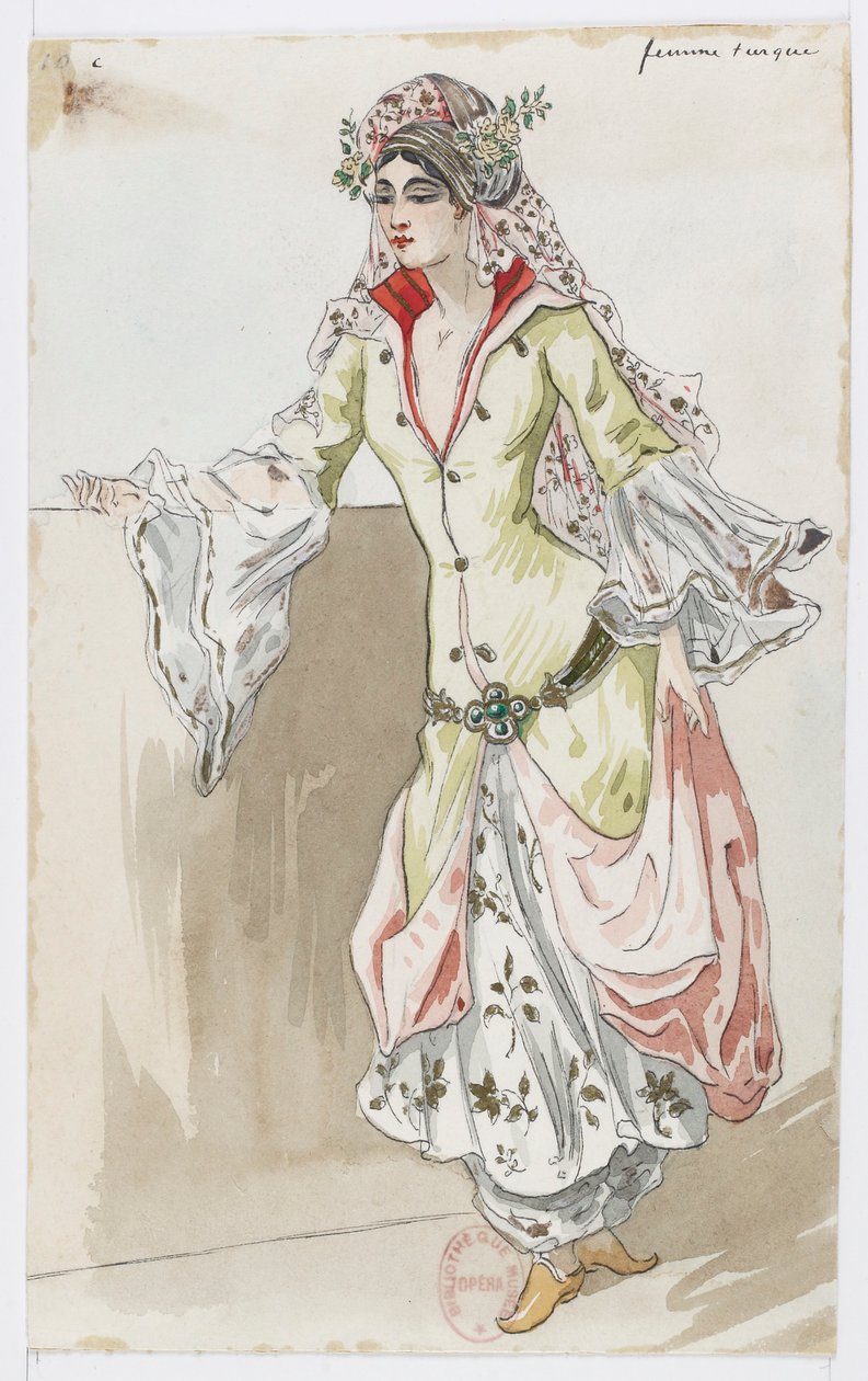 Holmès - La montagna nera - costumi di Charles Bianchini - 10c. Donna turca da Charles Bianchini