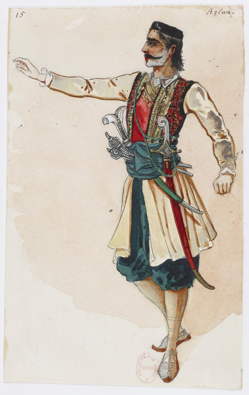 Holmès - La montagna nera - disegni dei costumi di Charles Bianchini - 15. Azlar da Charles Bianchini