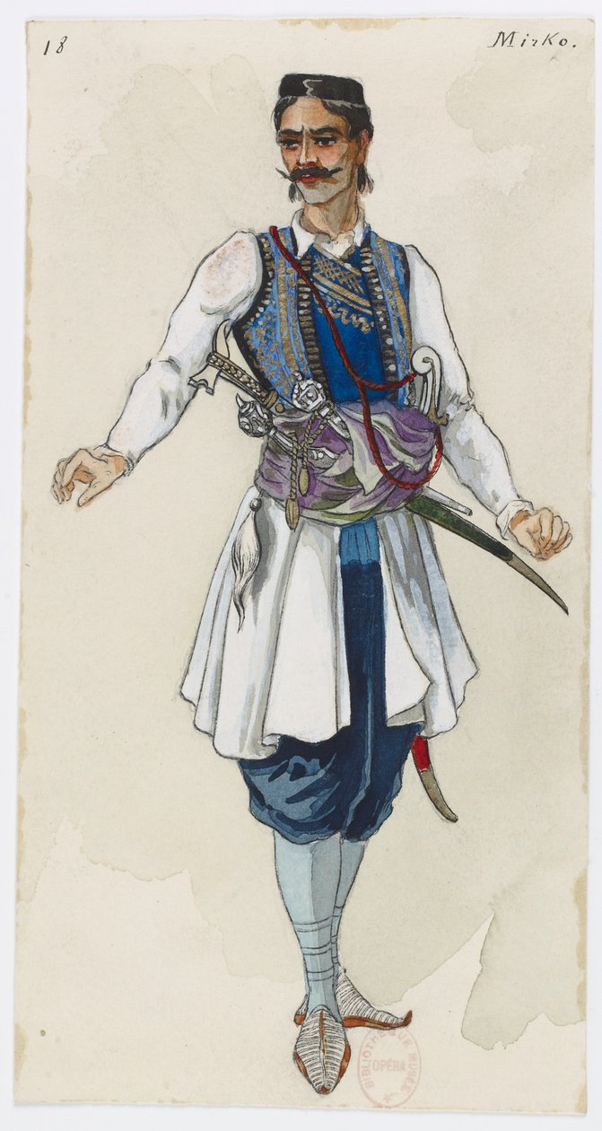 Holmès - La montagna nera - disegni dei costumi di Charles Bianchini - 18. Mirko da Charles Bianchini