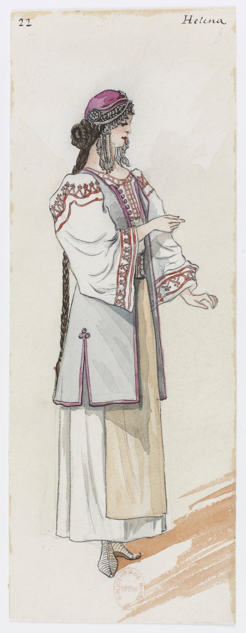 Holmès - La montagna nera - disegni dei costumi di Charles Bianchini - 22. Helena da Charles Bianchini