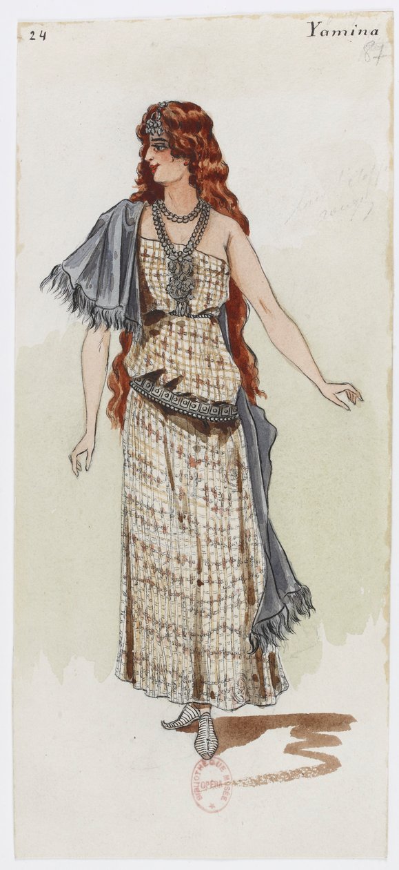 Holmès - La montagna nera - disegni dei costumi di Charles Bianchini - 24. Yamina da Charles Bianchini