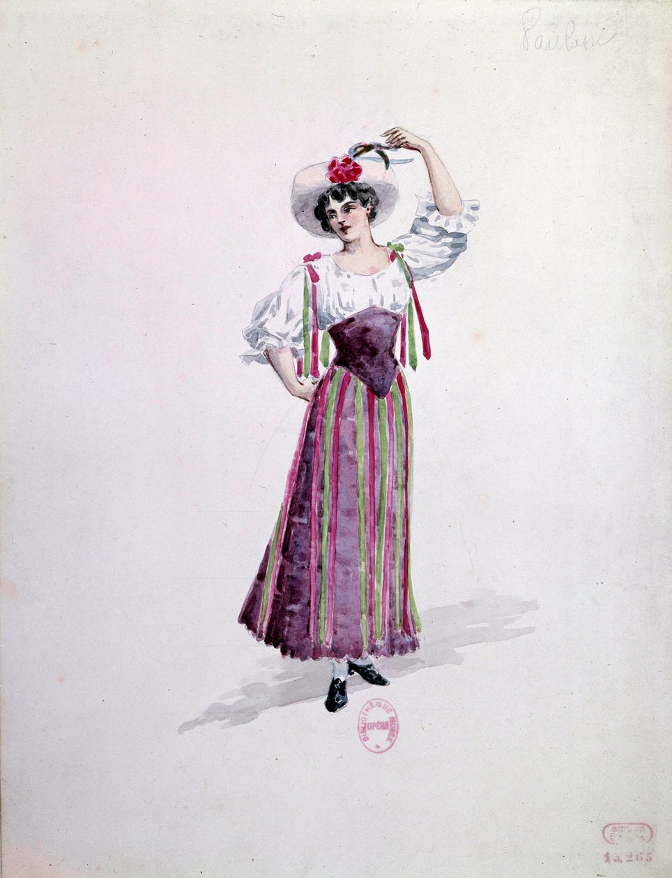 Costume di giovane donna (Nedda o Colombina?) per l