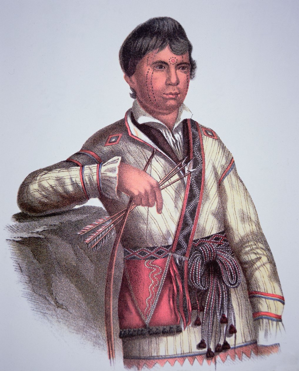 Mistippee, figlio di Yoholo-Micco, capo del popolo Creek, da un dipinto del 1826 da Charles Bird (after) King