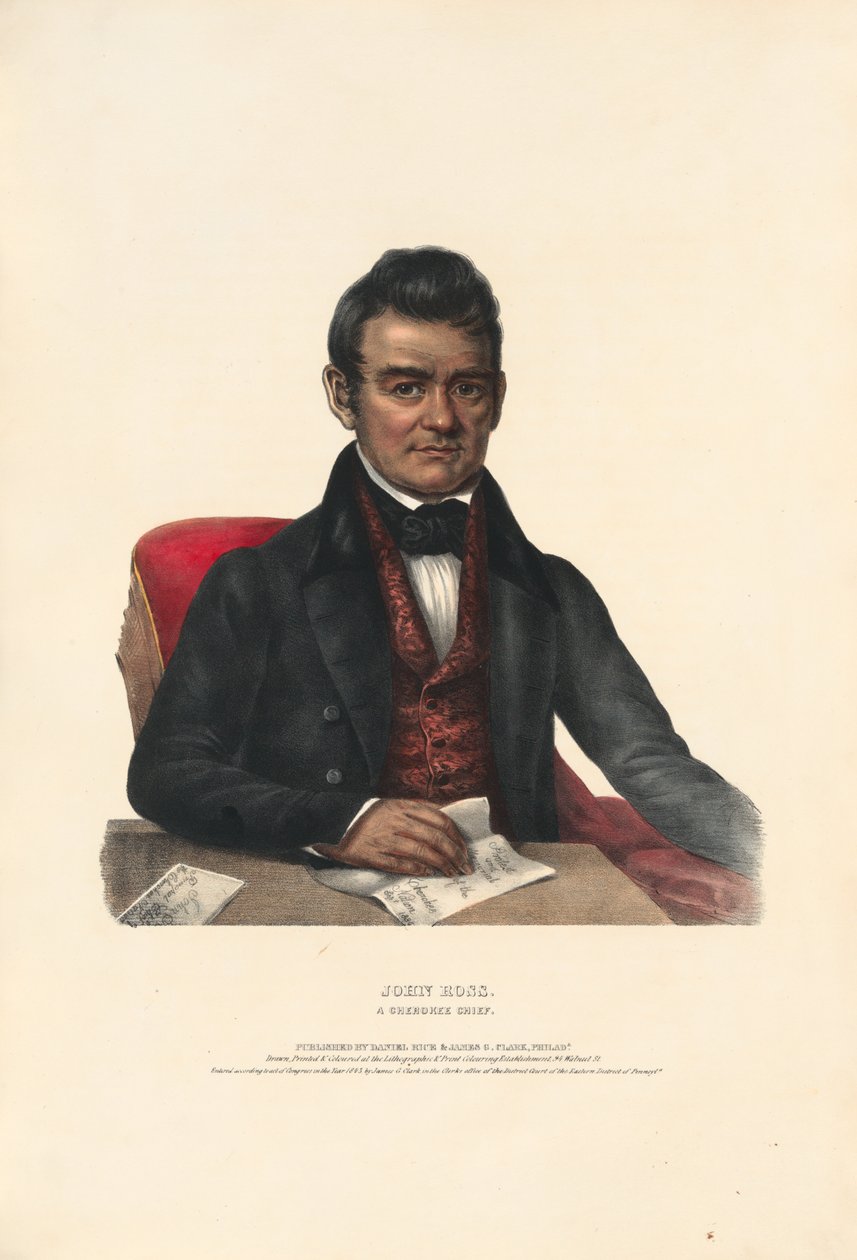 John Ross - Un capo Cherokee da Charles Bird King