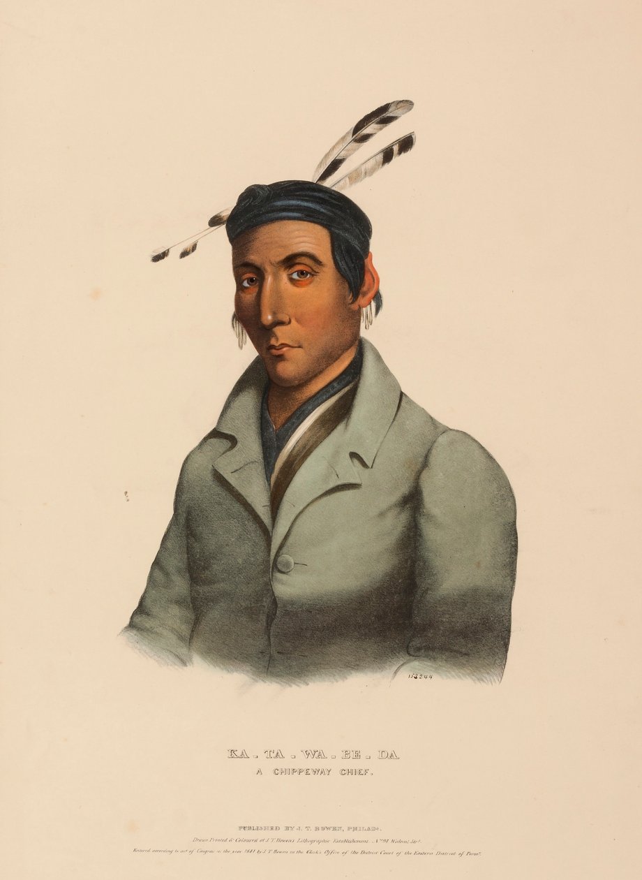KA-TA-WA-BE-DA. Un capo CHIPPEWAY, da Storia delle tribù indiane dell