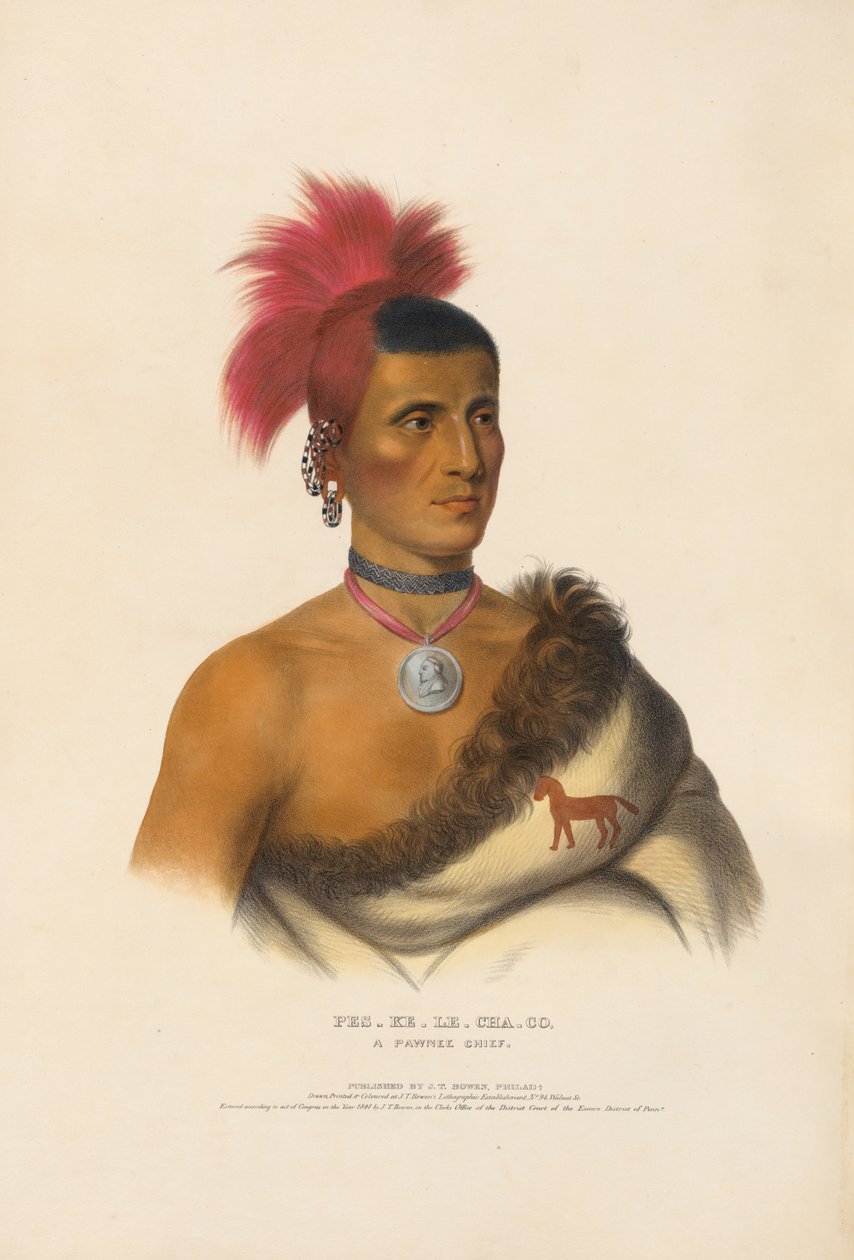 Pes-ke-le-cha-co - Un capo Pawnee da Charles Bird King