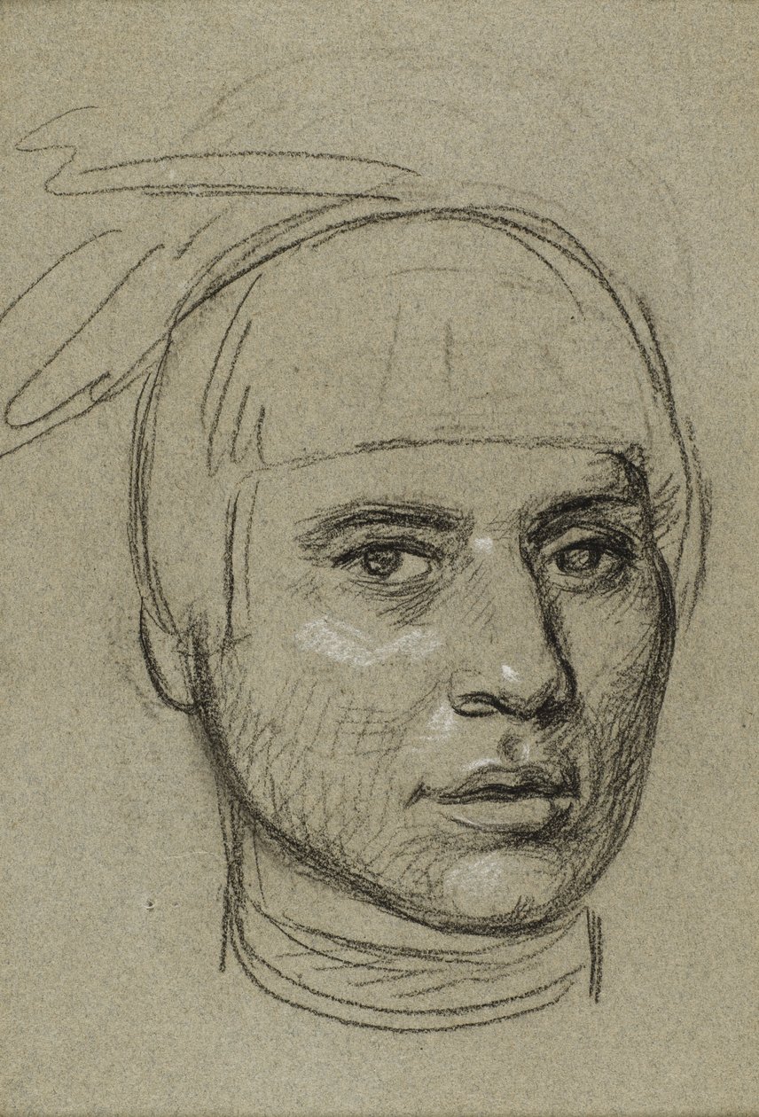Studio per un ritratto di No-Tin (Vento), un capo Ojibwe da Charles Bird King