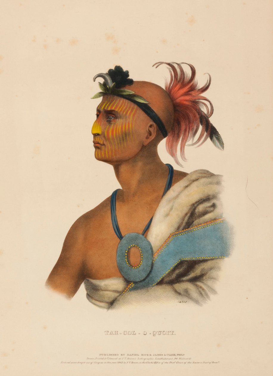 TAH-COL-O-QUOIT., da Storia delle tribù indiane del Nord America da Charles Bird King