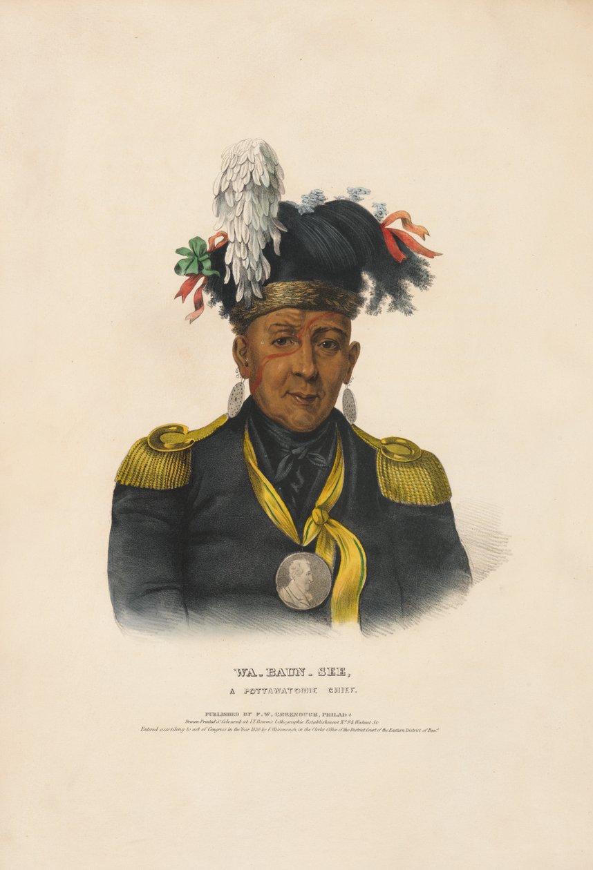 Wa-baun-see - Un capo dei Pottawatomie da Charles Bird King