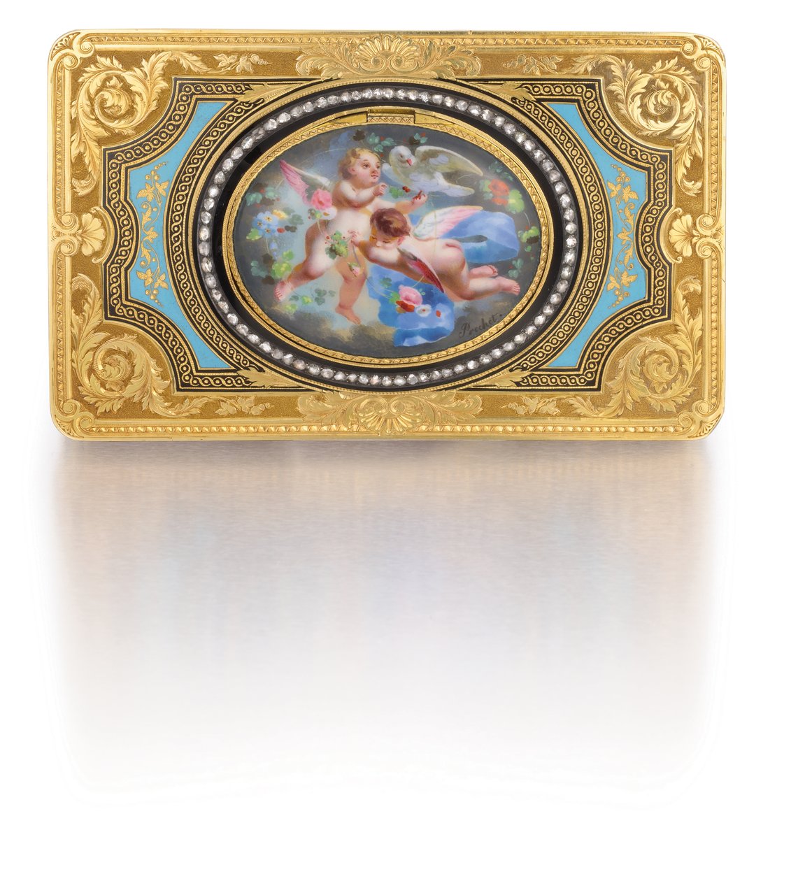 Scatola con uccello canoro, c.1840 da Charles Bruguier
