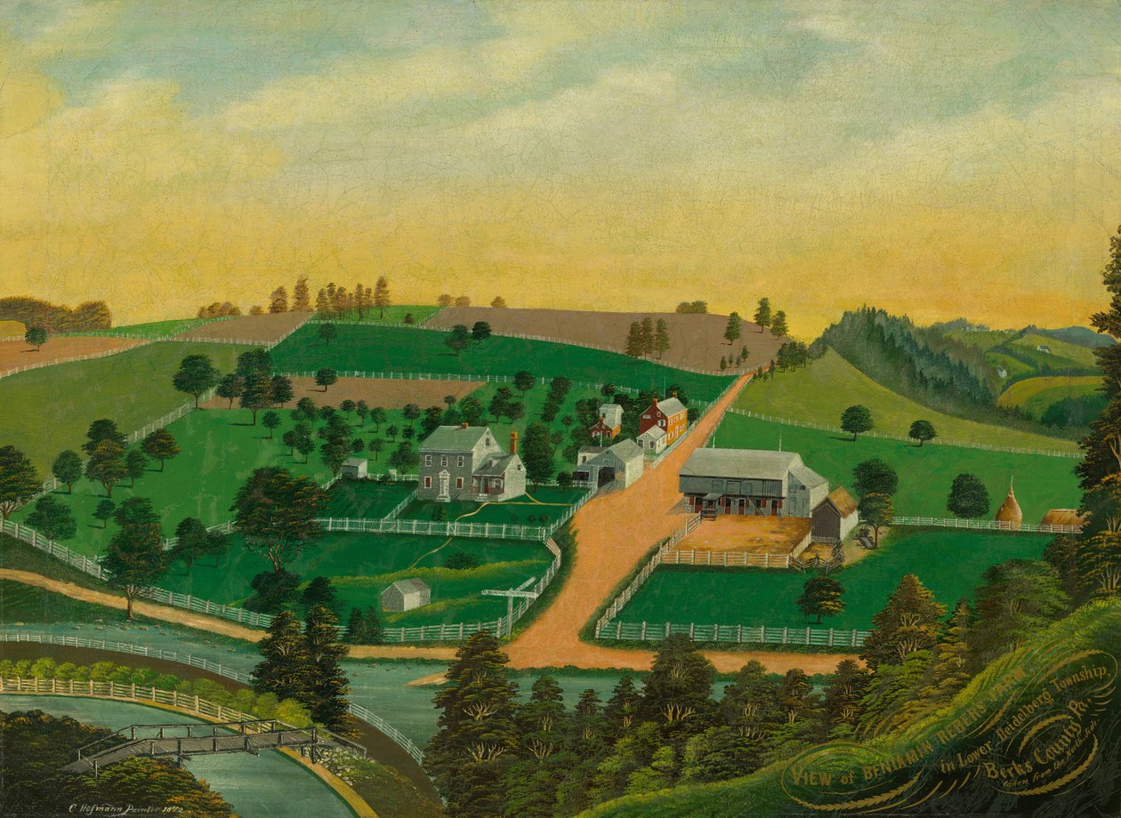 Vista della fattoria di Benjamin Reber da Charles C. Hofmann