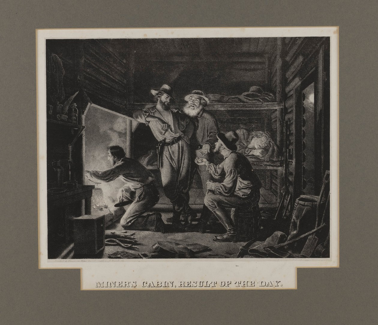 Cabina del minatore, Risultato del giorno da Charles Christian Nahl
