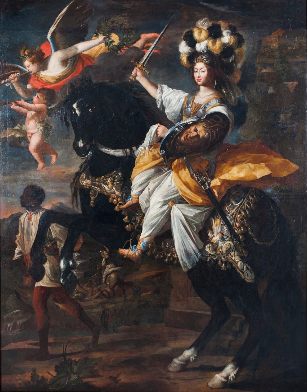 Cristina Maria di Francia 1606-1663, Duchessa di Savoia, come Minerva, ca 1663 da Charles Claude Dauphin