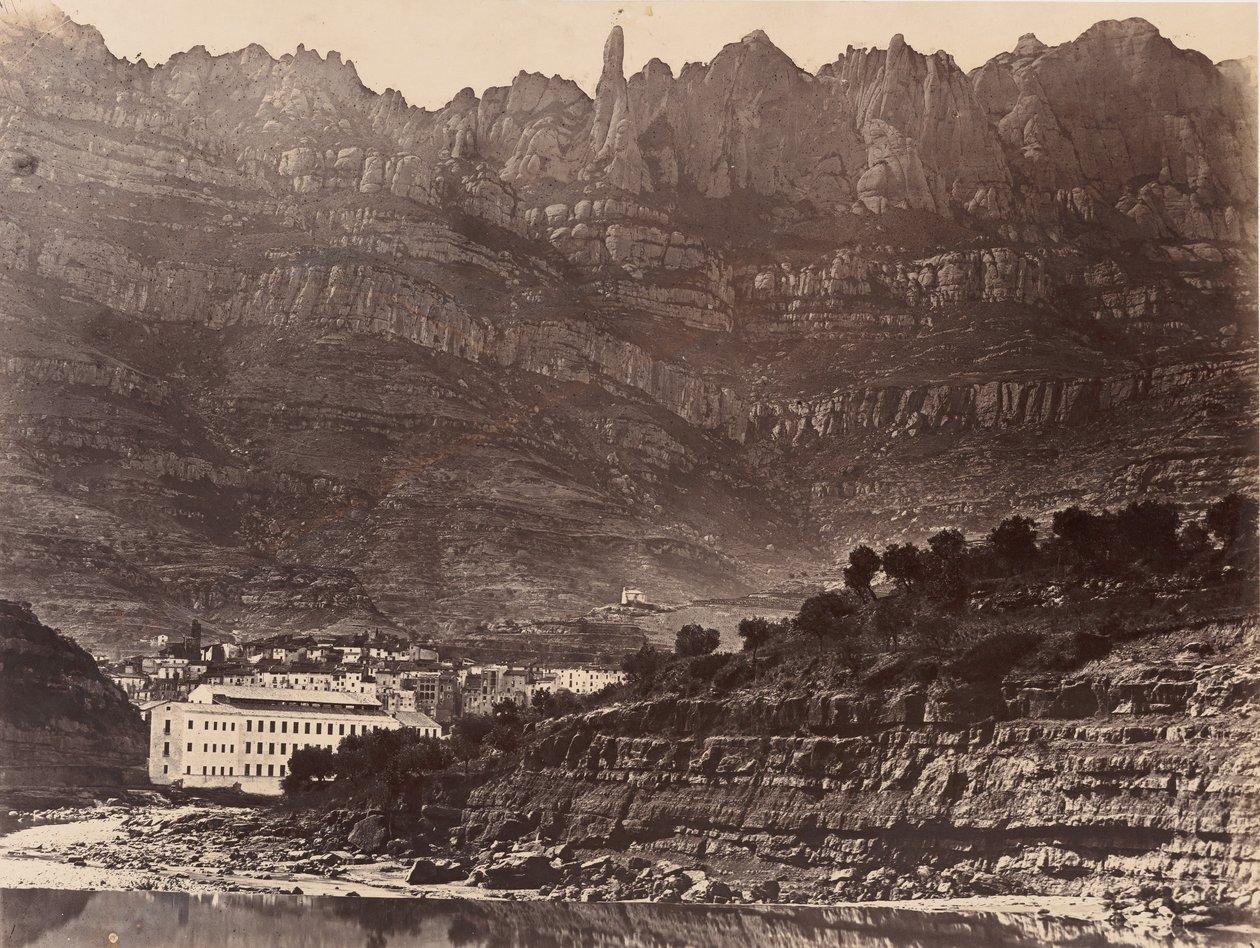 Monserrat, Vista generale della montagna da Monistrol, 1860 da Charles Clifford