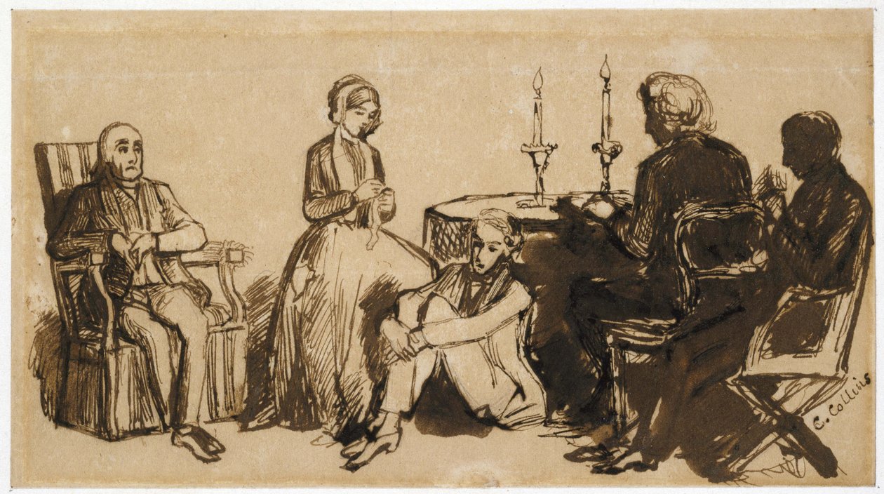 Una serata a casa dei Combes, 1850-51 da Charles Collins